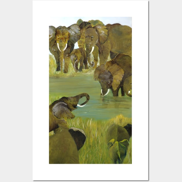 Africa Elephants Wall Art by Cwang